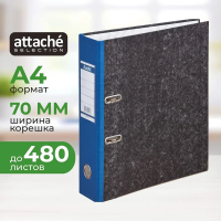 Папка-регистратор А4 Attache Strong Line синяя, 75 мм, ПВХ