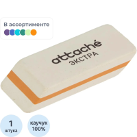 Ластик скошенный Attache Extra, нат.каучук, 50x19x8мм, ассорти