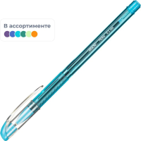Ручка шариковая Attache Flicker неавт..тонир.неон.корпус ассорти. синяя
