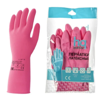 Перчатки Home Queen Profline латексные красные химически стойкие размер L