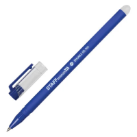 Гелевая ручка стираемая Staff Erase синяя, 0.35мм, синий корпус