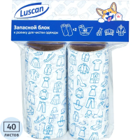 Сменный блок для ролика Luscan 40 листов, с принтом, 2шт/уп