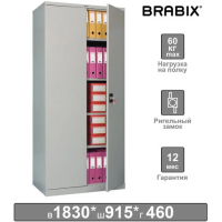 Шкаф металлический для документов Brabix MK 18/91/46 1830х915х460мм, 4полки