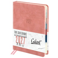 Ежедневник датированный 2027, B6, 125х173 мм, GALANT 'Vivid', под кожу, розовый, 117862