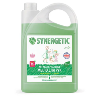 Мыло жидкое Synergetic Лемонграсс и мята антизапах 3,5л,  антибактериальное, канистра 105201