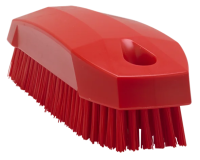 Щетка ручная Vikan 130мм, жесткий ворс, S, красный, 64404