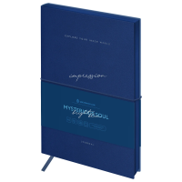 Ежедневник недатированный, А5, 136л., кожзам, Greenwich Line 'Mysterious soul. Bright blue', тон. блок, цветной срез
