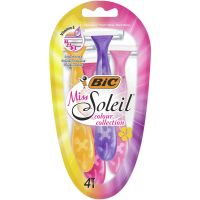 Бритва одноразовая женская BIC Мисс Soleil цветная коллекция, 4 шт