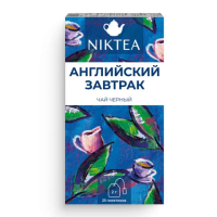 Чай Niktea English Breakfast, черный, 25 пакетиков