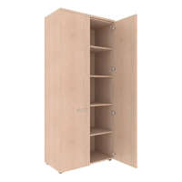 Шкаф высокий Skyland Xten XHC 85.1, бук тиара, 856х432х1955мм, с глухими дверьми, с топом