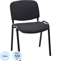 Стул посетителя Easy Chair Rio (ИЗО) ткань, черная, на ножках