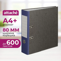 Папка-регистратор Attache Economy 80 мм мрамор с син кор.,мет.уг.,бум./бум
