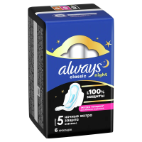 Прокладки Always Classic Night Экстра толщина, 6шт
