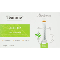 Чай Teatone Green Tea, зеленый, 100 стиков