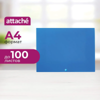 Папка-конверт Attache  А4 на кнопке, синяя
