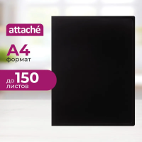 Скоросшиватель пластиковый Attache черный, 0.5мм, 055S-E