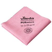 Салфетки VILEDA PROFESSIONAL 'ПУРмикро Актив', КОМПЛЕКТ 5 шт., супервпитывание, микроволокно, красный, 38х35 см, 174048