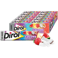 Жевательная резинка Dirol Colors Фруктовый рандом, 13г x 30 шт