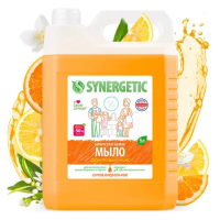 Мыло жидкое Synergetic Фруктовый микс 5л, канистра гипоаллергенное, биоразлагаемое