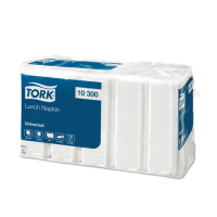 Салфетки бумажные Tellus (tork) Universal 33х33см, 500шт, 1 слой, белые, 10300