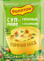 Суп-пюре Роллтон гороховый с сухариками, 21г