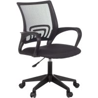 Кресло офисное Easy Chair 396 LT чёрное (сетка/ткань, пластик)