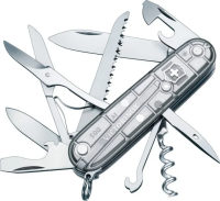 Нож перочинный Victorinox Huntsman 15 функций, полупрозр. серебро