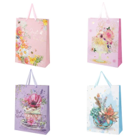 Пакет подарочный (1 штука) 33х13х45 см (XL), 'Flower Mix', ассорти, глиттер, фольга, ЗОЛОТАЯ СКАЗКА, 700825