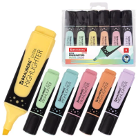 Набор текстовыделителей Brauberg Super Pastel 6 цветв, 1-5 мм