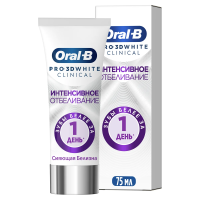 Зубная паста Oral-B Pro-3D White Clinical сияющая белизна, 75мл