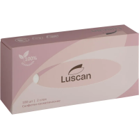 Салфетки косметические Luscan 2сл белые 100шт/уп_СПБ