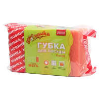 Губка Золушка Мега 110*75*35, 5шт/уп