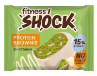 Пирожное протеиновое Fitness Shock брауни с фисташкой, 50г