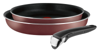 Набор сковород Tefal Red Ingenio 5 с ручкой 24см, 28см