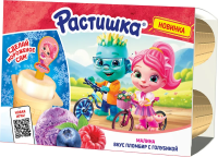 Творожок детский Растишка земляника, дыня и банановое мороженое 3.5% (45г x 6шт), 270г