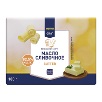 Масло сливочное Metro Chef Традиционное ГОСТ, 82.5%, 180г