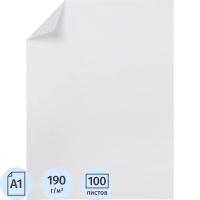 Бумага чертежная (ватман)  А  ф.600х840мм,пл.180г, пачка 100л, Арх.