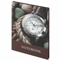 Записная книжка Brauberg Time, А6, 80 листов, в клетку, на сшивке, ламинированный картон/ лак