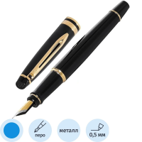 Перьевые ручки класса Люкс Waterman Expert Black GT 0.8мм, черный/золотой корпус, S0951640