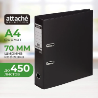 Папка-регистратор А4 Attache Strong Line черная, 70 мм, ПВХ