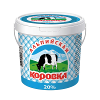 Продукт сметанный Альпийская коровка 20%, 900г