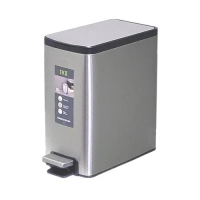 Мусорное ведро с педалью Eko 10л, матовый металлик, EK8248 MMT-10L