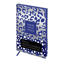 УЦЕНКА - Ежедневник недатированный, В6, 136л., кожзам, Greenwich Line 'Vision. Wild style. Silver blue', тон. блок, цв. срез