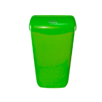 Корзина для мусора Lime 23л, зеленая, подвесная с держателем мешка, 974234