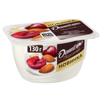 Продукт творожный Даниссимо с вишней и миндалем 6.1%, 130г