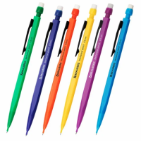 Карандаш механический Brauberg Classic 0.5мм, с ластиком, корпус ассорти
