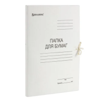 Папка для бумаг с завязками картонная мелованная BRAUBERG, 280 г/м2, до 200 листов