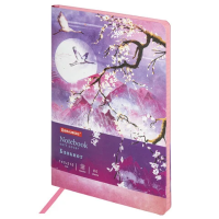 Записная книжка Brauberg Vista Sakura, А5, 80 листов, в клетку, на сшивке, под кожу