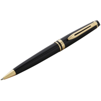 Шариковые ручки класса Люкс Waterman Expert Black Lacquer GT 1мм, черный/золотой корпус, S0951700