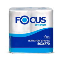 Туалетная бумага Focus Optimum, 2 слоя, 4 рулона, 21.6м, белая, 5036770